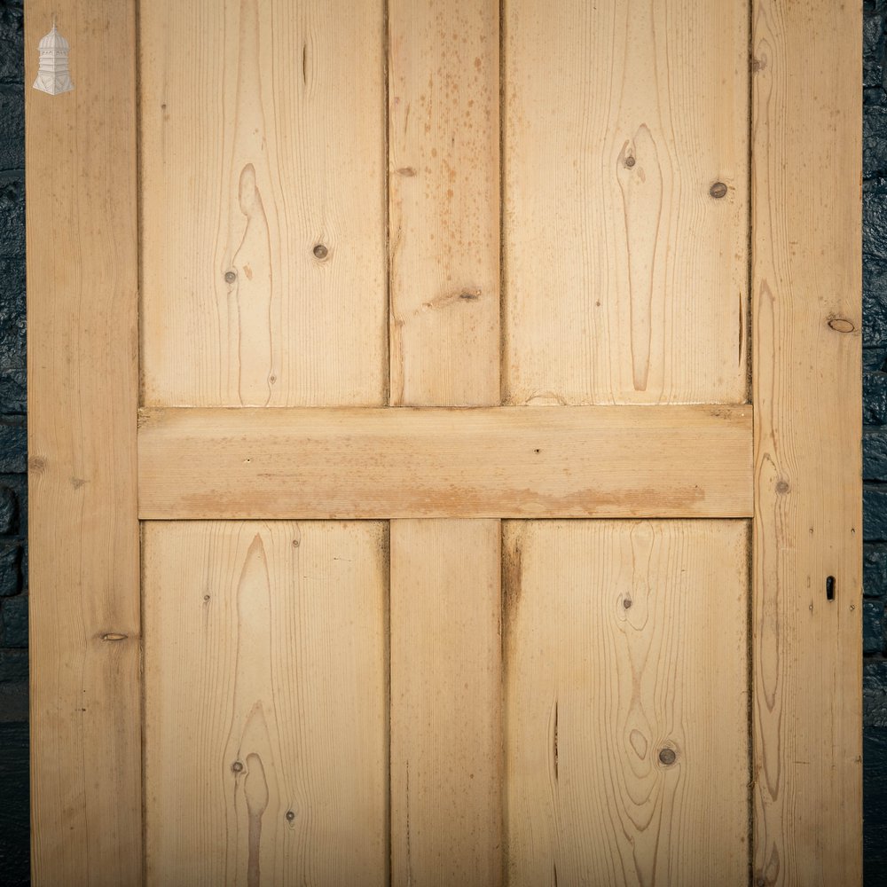 Pine Paneled Door, 4 Panel Victorian Cupboard Door