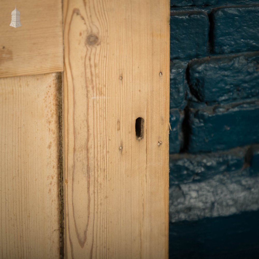 Pine Paneled Door, 4 Panel Victorian Cupboard Door