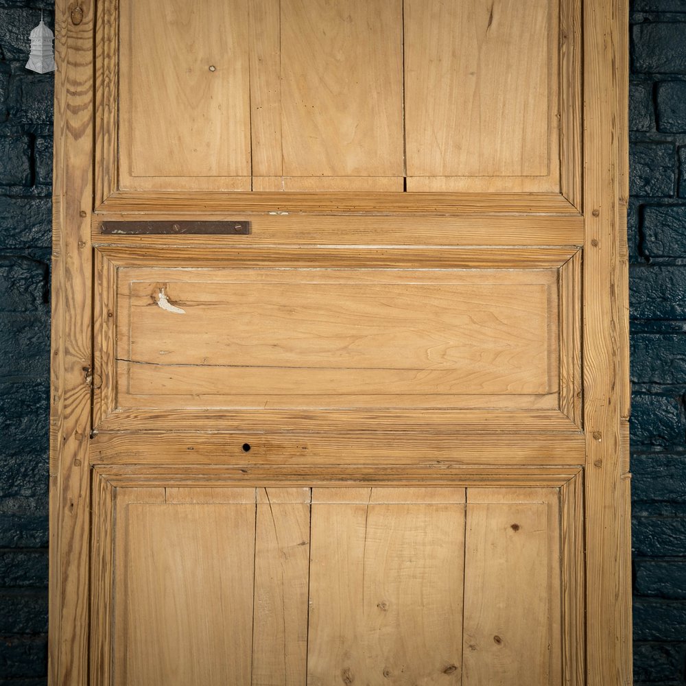 Pine Paneled Door, French 3 Panel Victorian