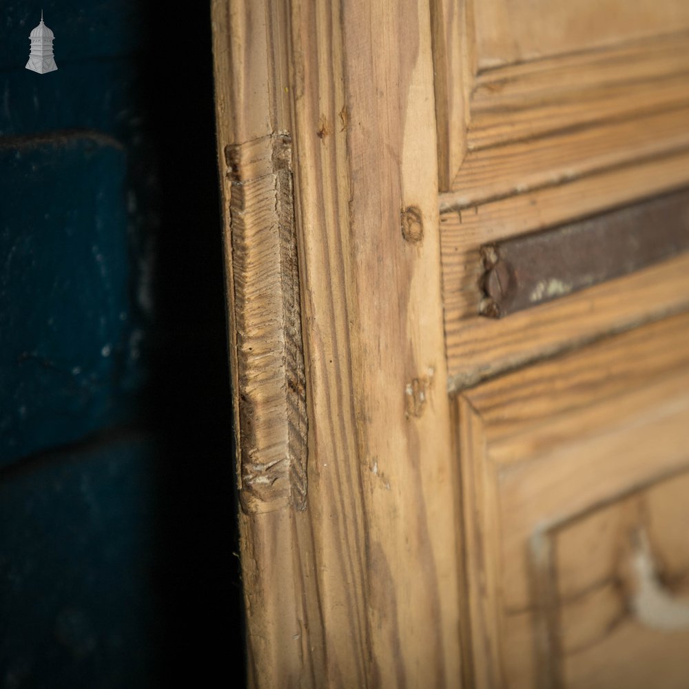 Pine Paneled Door, French 3 Panel Victorian