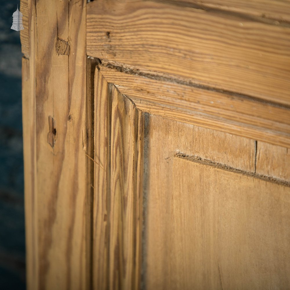 Pine Paneled Door, French 3 Panel Victorian