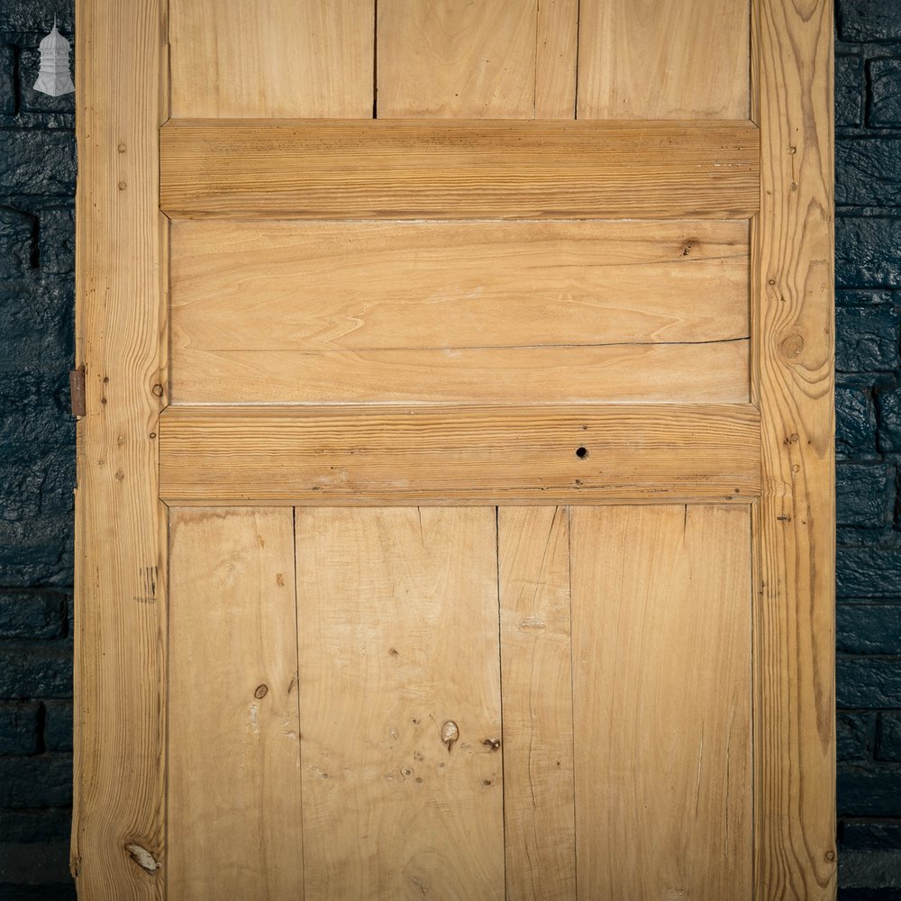 Pine Paneled Door, French 3 Panel Victorian