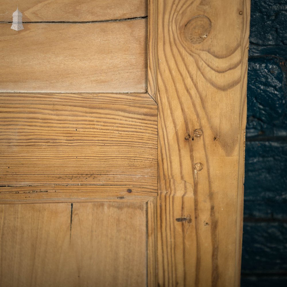 Pine Paneled Door, French 3 Panel Victorian