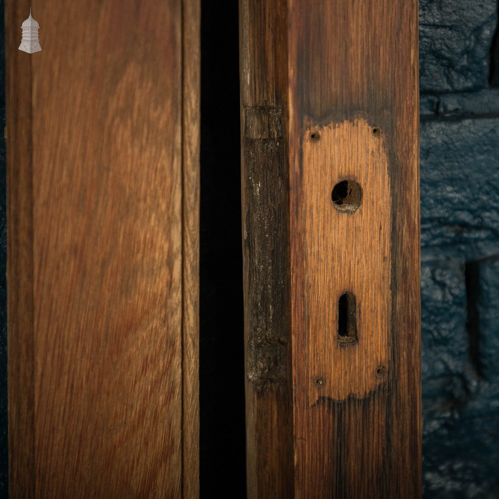 Glazed Oak Doors, Pair