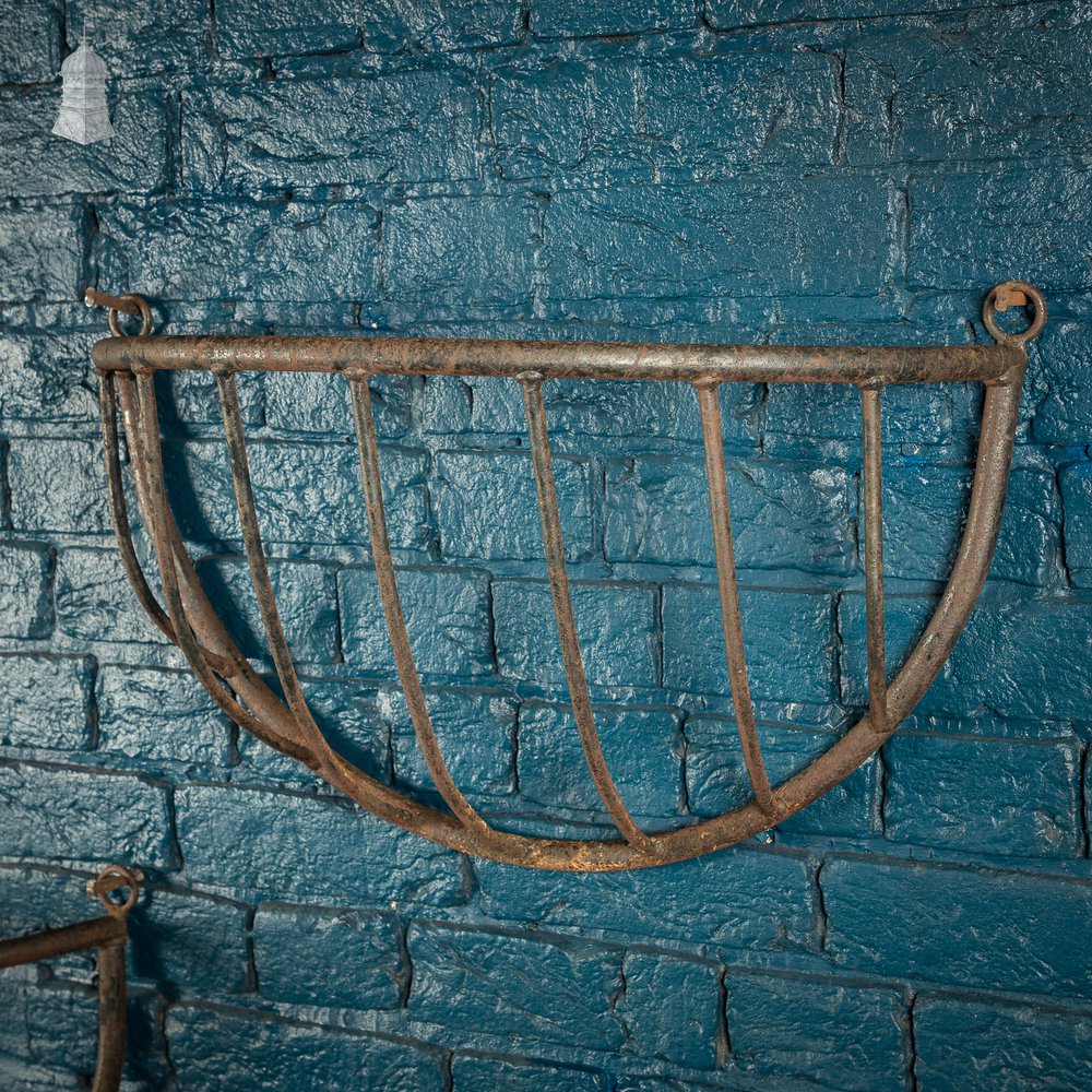 Pair of Wrought Iron Hay Baskets