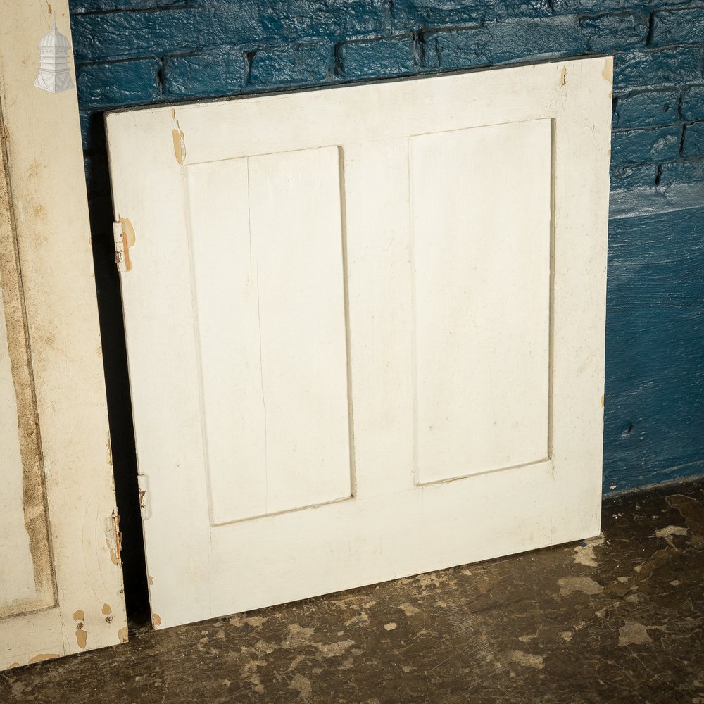 Batch of 3 White Painted Pine Cupboard Doors