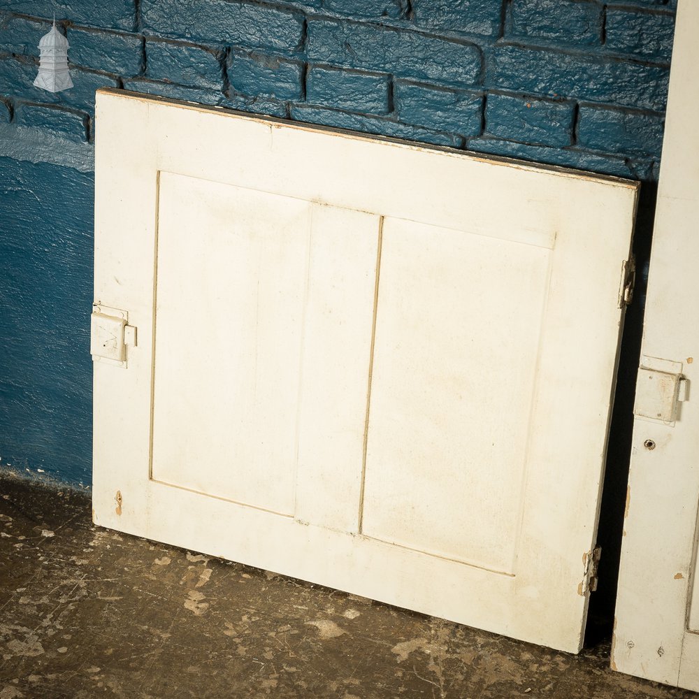 Batch of 3 White Painted Pine Cupboard Doors