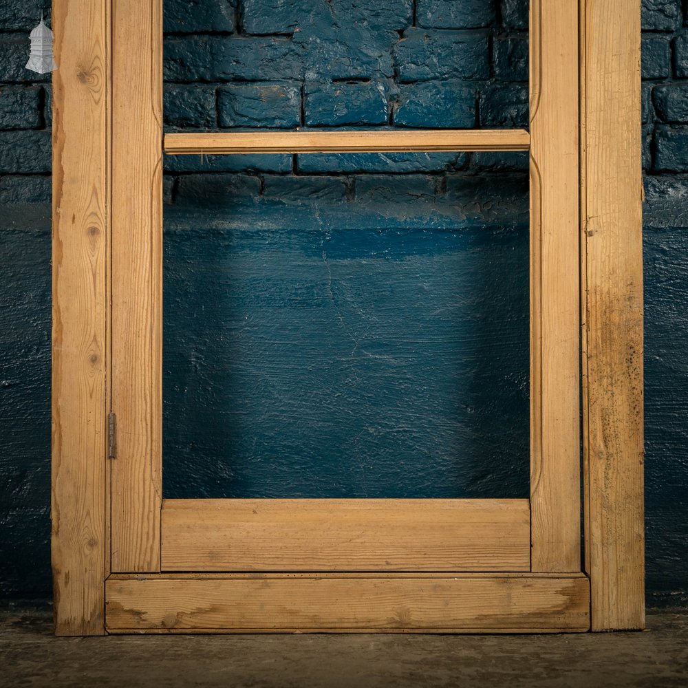 Glazed Pine Door, Victorian Cupboard door and Frame With Horizontal Glazing Bars