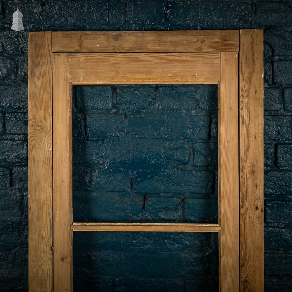 Glazed Pine Door, Victorian Cupboard door and Frame With Horizontal Glazing Bars