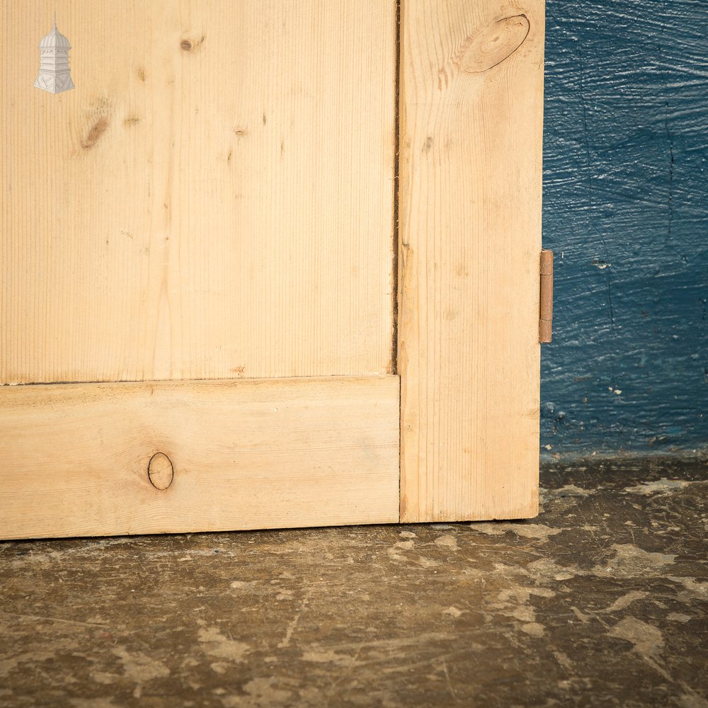 Pair of Small Stripped Pine Victorian Cupboard Doors