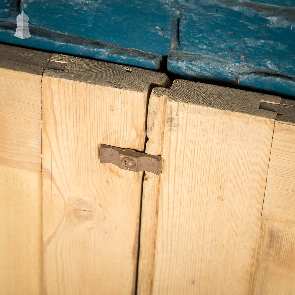 Pair of Small Stripped Pine Victorian Cupboard Doors