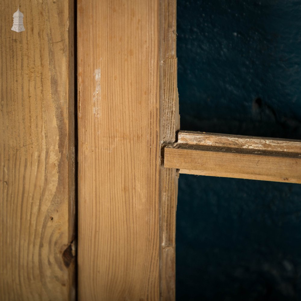 Glazed Pine Door, Victorian Cupboard door and Frame With Horizontal Glazing Bars