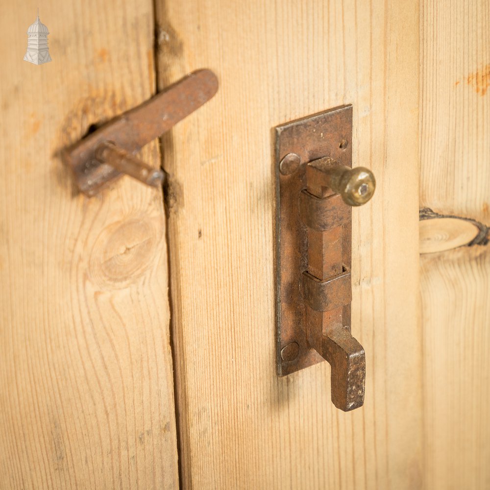 Pair of Small Stripped Pine Victorian Cupboard Doors