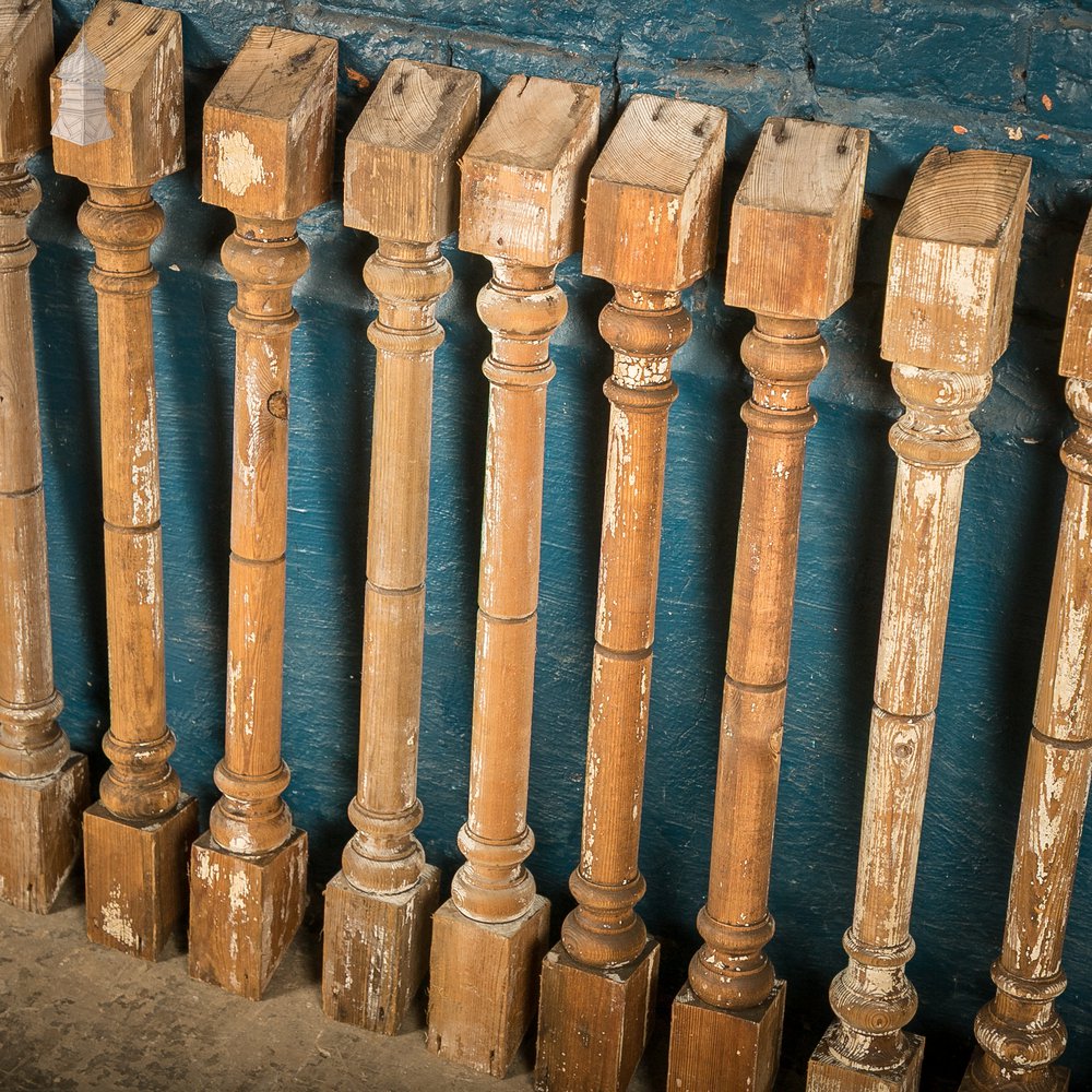 Pine Staircase Spindles, Batch of 16