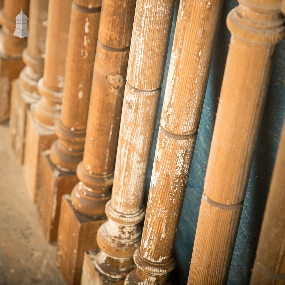 Pine Staircase Spindles, Batch of 16