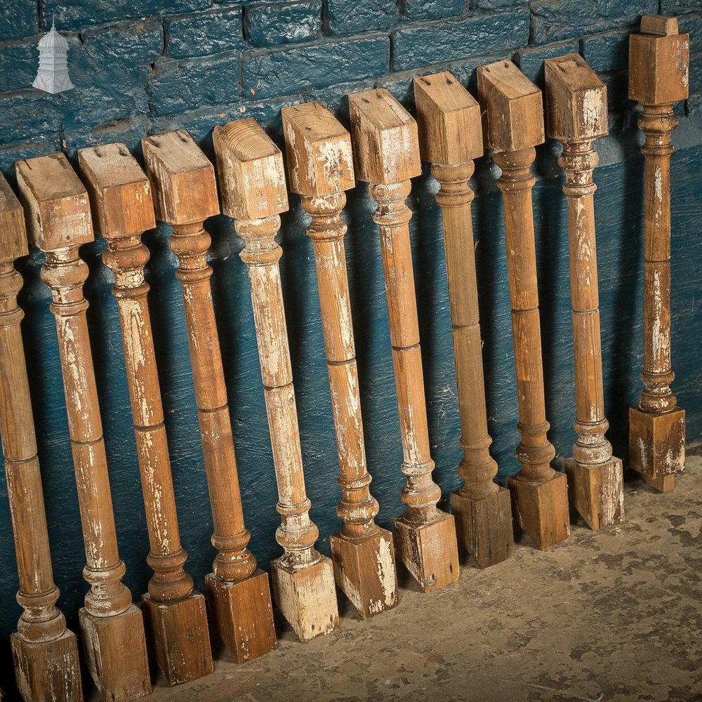 Pine Staircase Spindles, Batch of 16