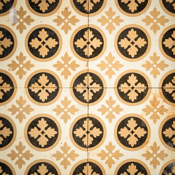 Minton & Co Encaustic Tiles, Batch of 4 Victorian Tiles