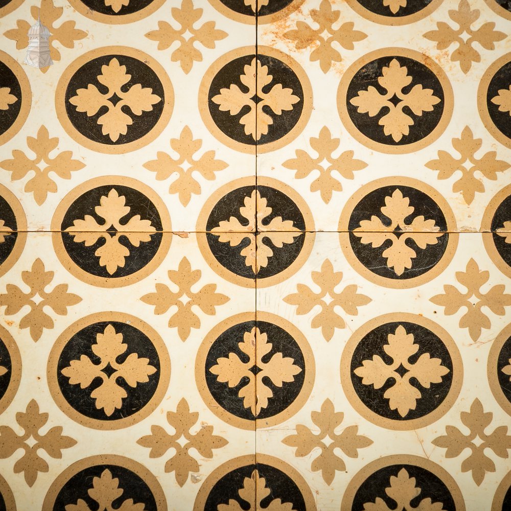 Minton & Co Encaustic Tiles, Batch of 4 Victorian Tiles