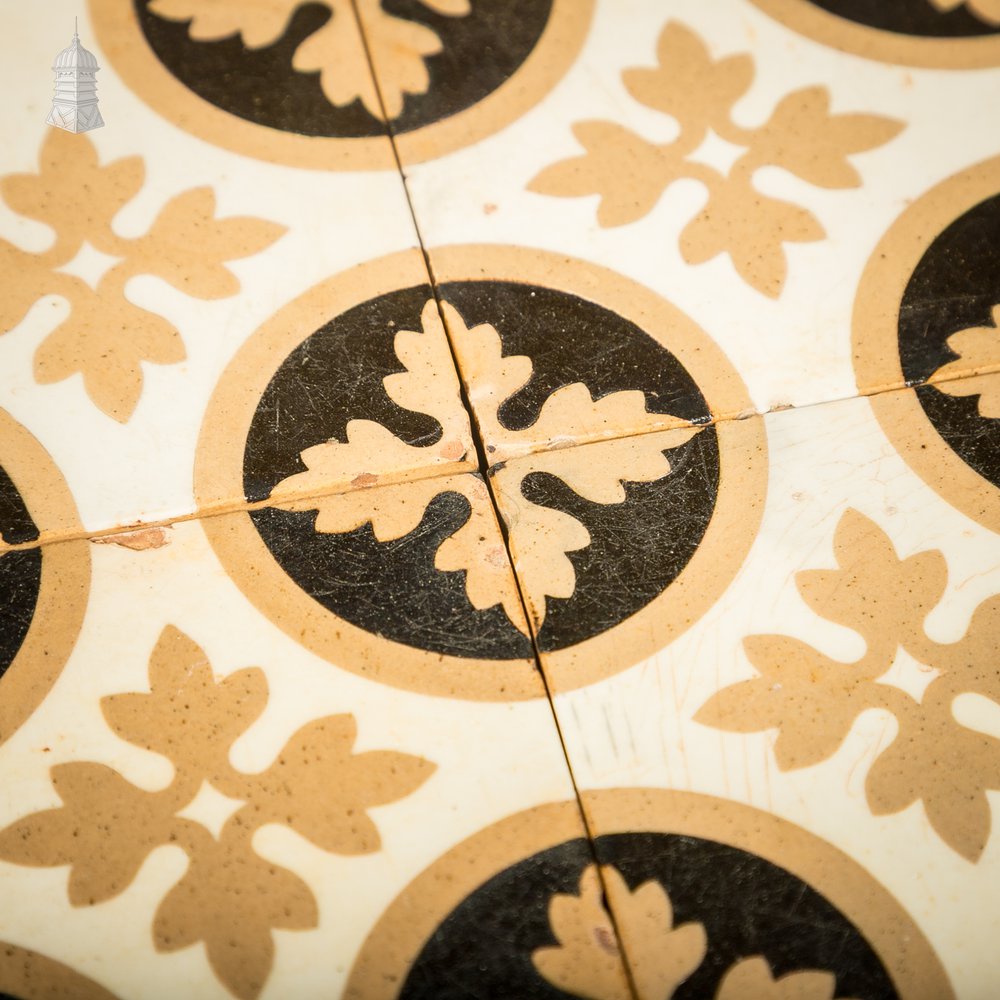 Minton & Co Encaustic Tiles, Batch of 4 Victorian Tiles