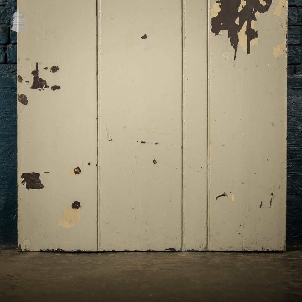 Plank Ledged Doors, Pair of Painted Pine 18th C Georgian Cottage Doors