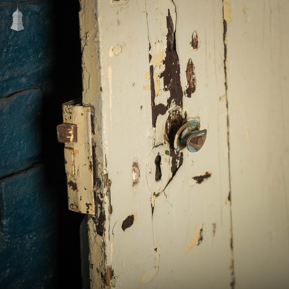 Plank Ledged Doors, Pair of Painted Pine 18th C Georgian Cottage Doors