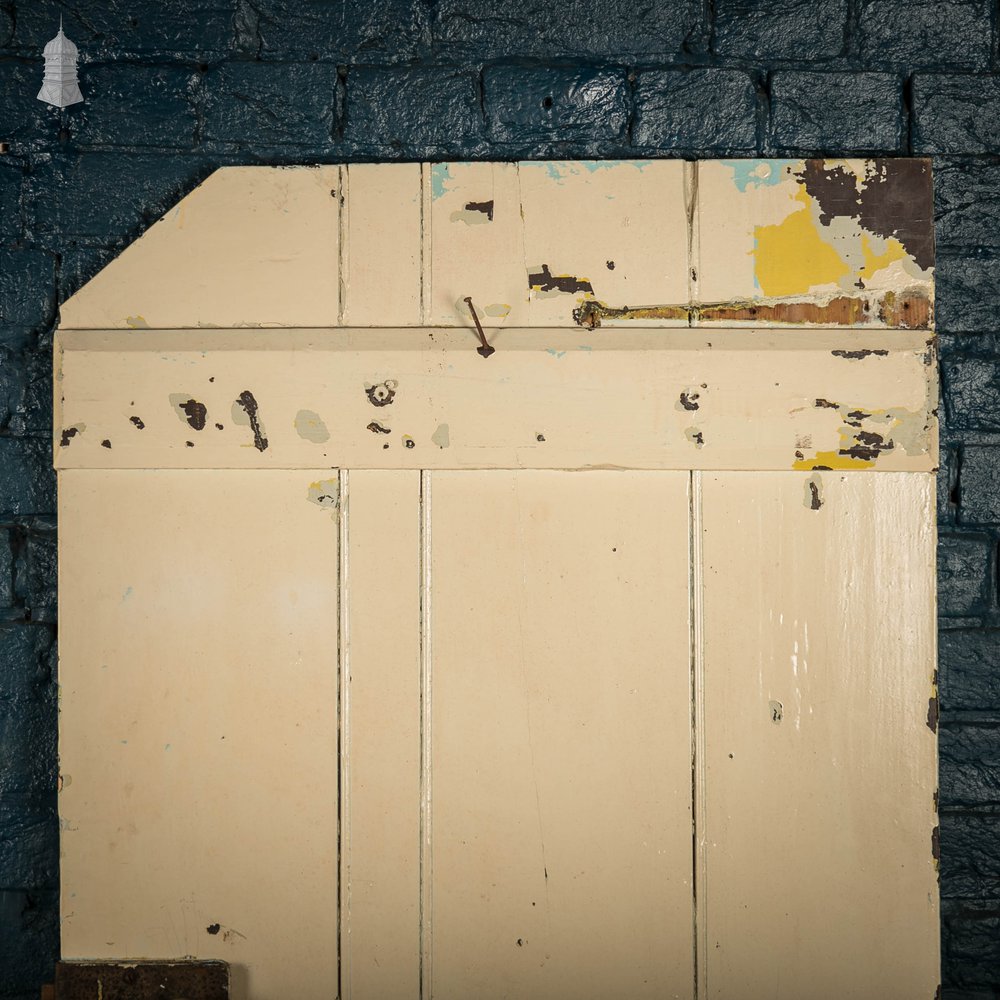 Plank Ledged Doors, Pair of Painted Pine 18th C Georgian Cottage Doors