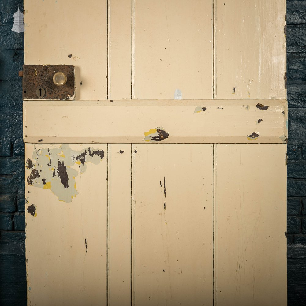 Plank Ledged Doors, Pair of Painted Pine 18th C Georgian Cottage Doors