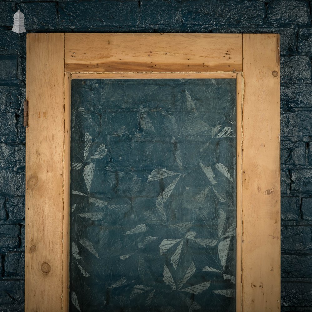 Victorian Glazed Door, 3 Panel Pine with ‘Sycamore’ Style Textured Glazing