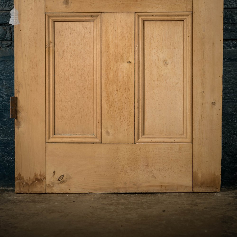 Victorian Glazed Door, 3 Panel Pine with ‘Sycamore’ Style Textured Glazing