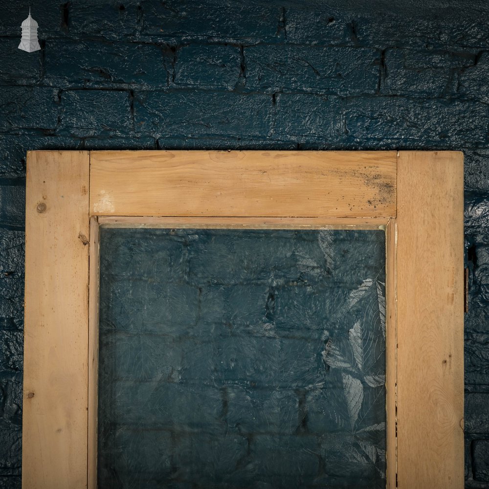 Victorian Glazed Door, 3 Panel Pine with ‘Sycamore’ Style Textured Glazing