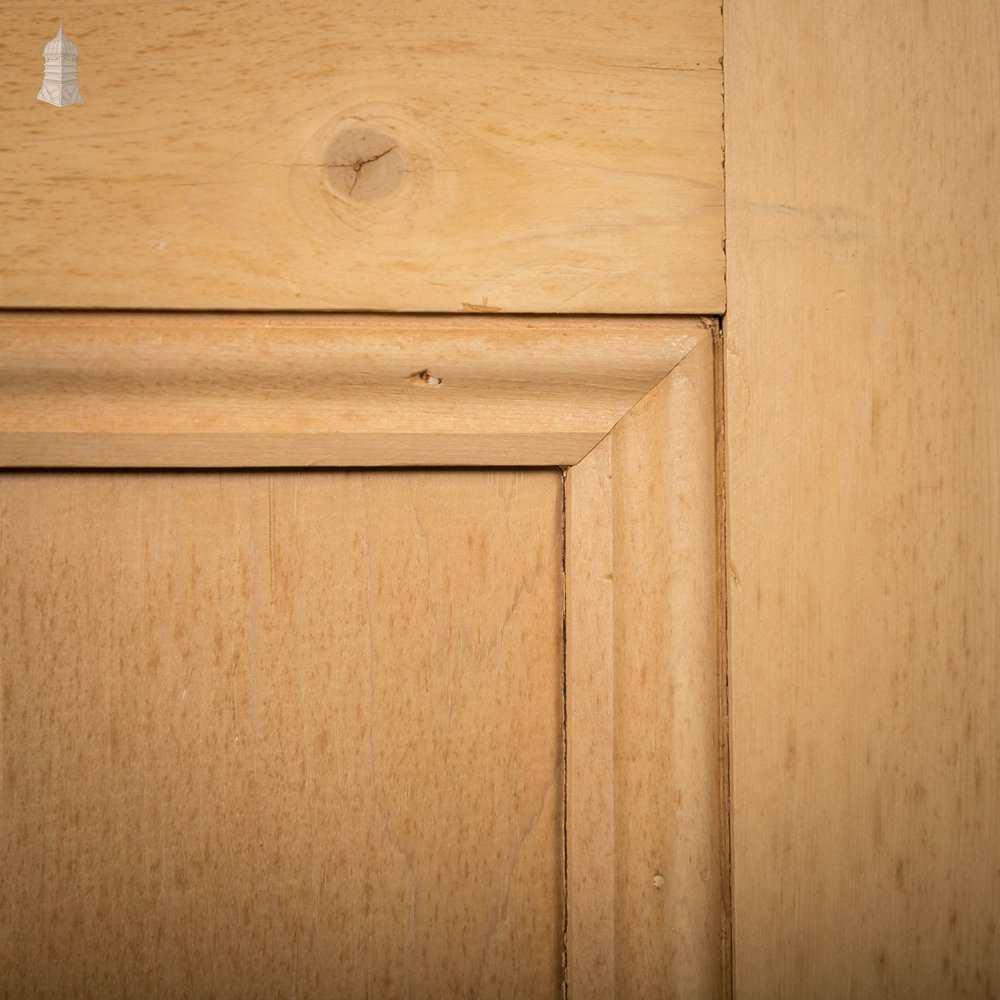 Victorian Glazed Door, 3 Panel Pine with ‘Sycamore’ Style Textured Glazing