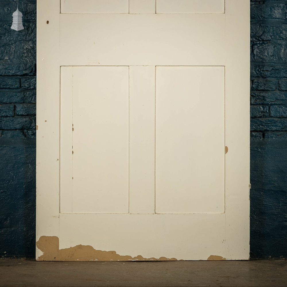 Pine Paneled Door, 4 Panel White Painted