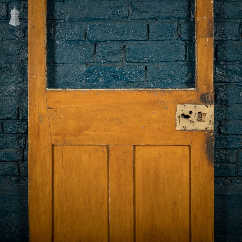 Half Glazed Door, 3 Moulded Panel Pine