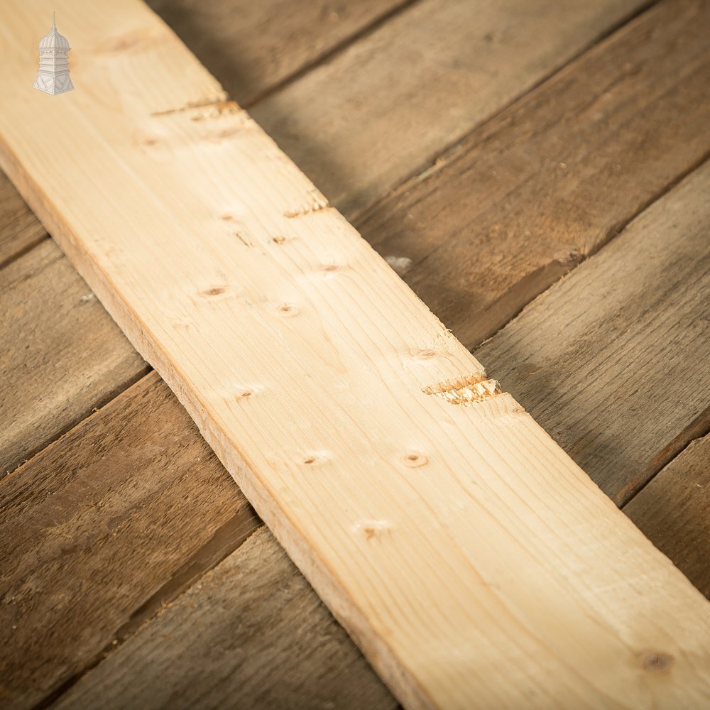 5" Inch Wide Pine Floorboards cut from Salvaged Floor Joists - Batch of 7.6 Square Metres