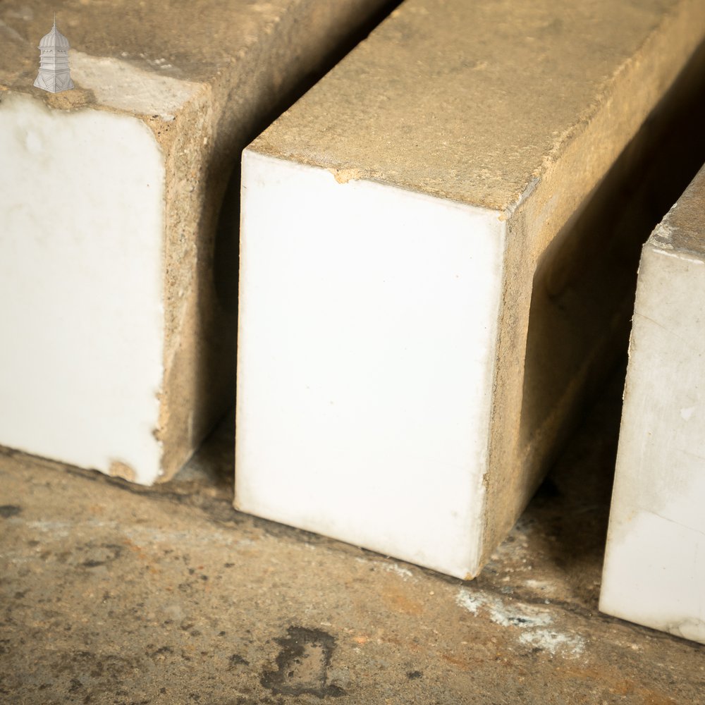 Batch of 97 White Glazed Bricks