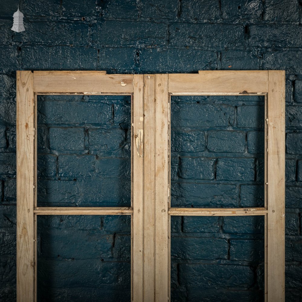 Victorian Window Shutters, With Horizontal Glazing Bars, Pine Pair