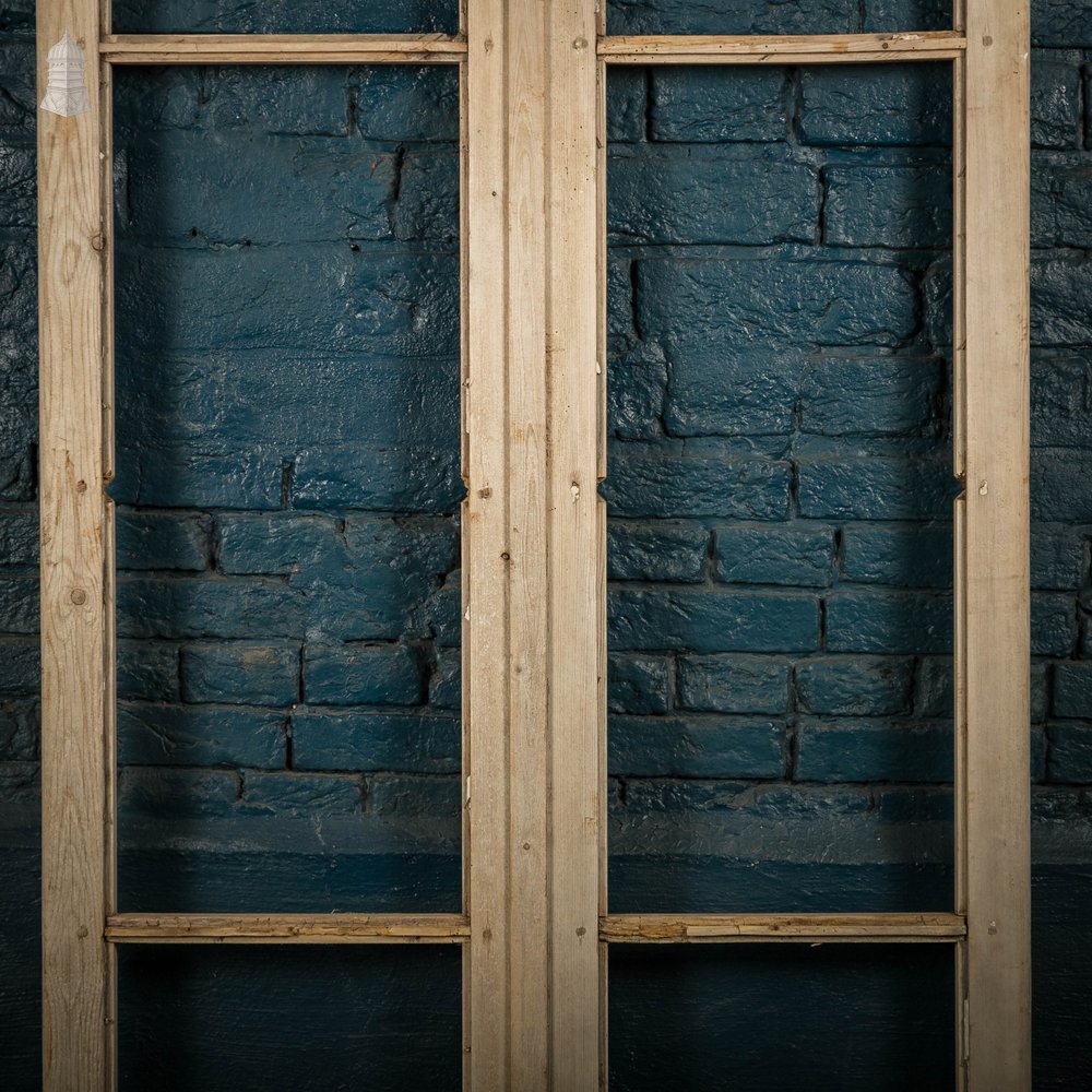 Victorian Window Shutters, With Horizontal Glazing Bars, Pine Pair