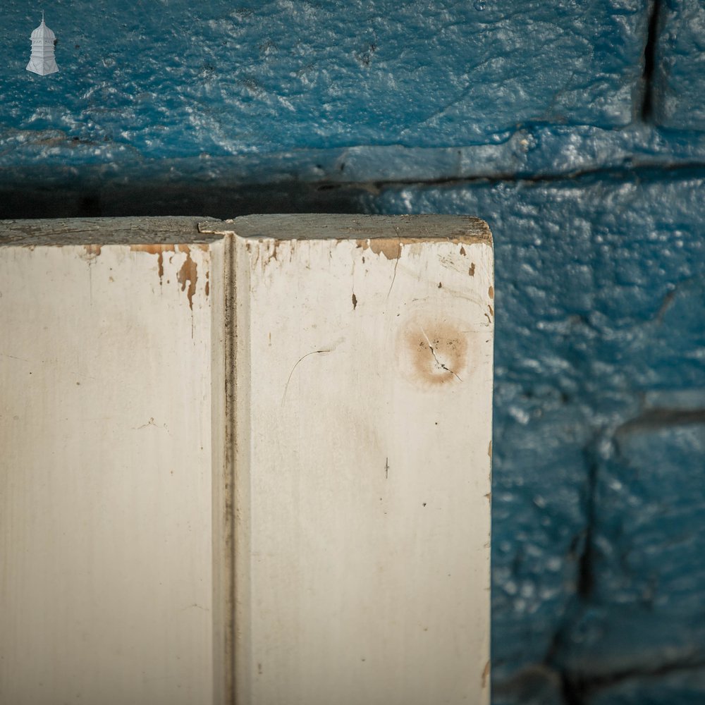 Plank Ledged and Braced Door, White Painted Tongue and Groove Cupboard Door