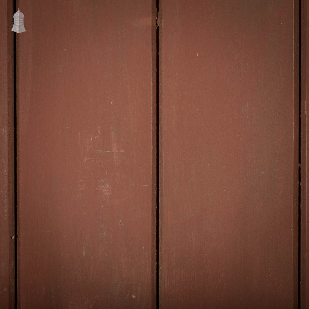 Plank & Ledge Door, Red Painted Pine