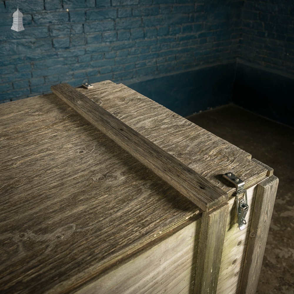 Military Shipping Crates, Pair of Wooden Aircraft Part Shipping Boxes Reclaimed from a Norfolk RAF Base