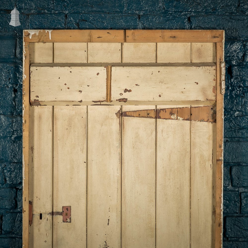 Plank & Ledge Door, Red Painted Pine