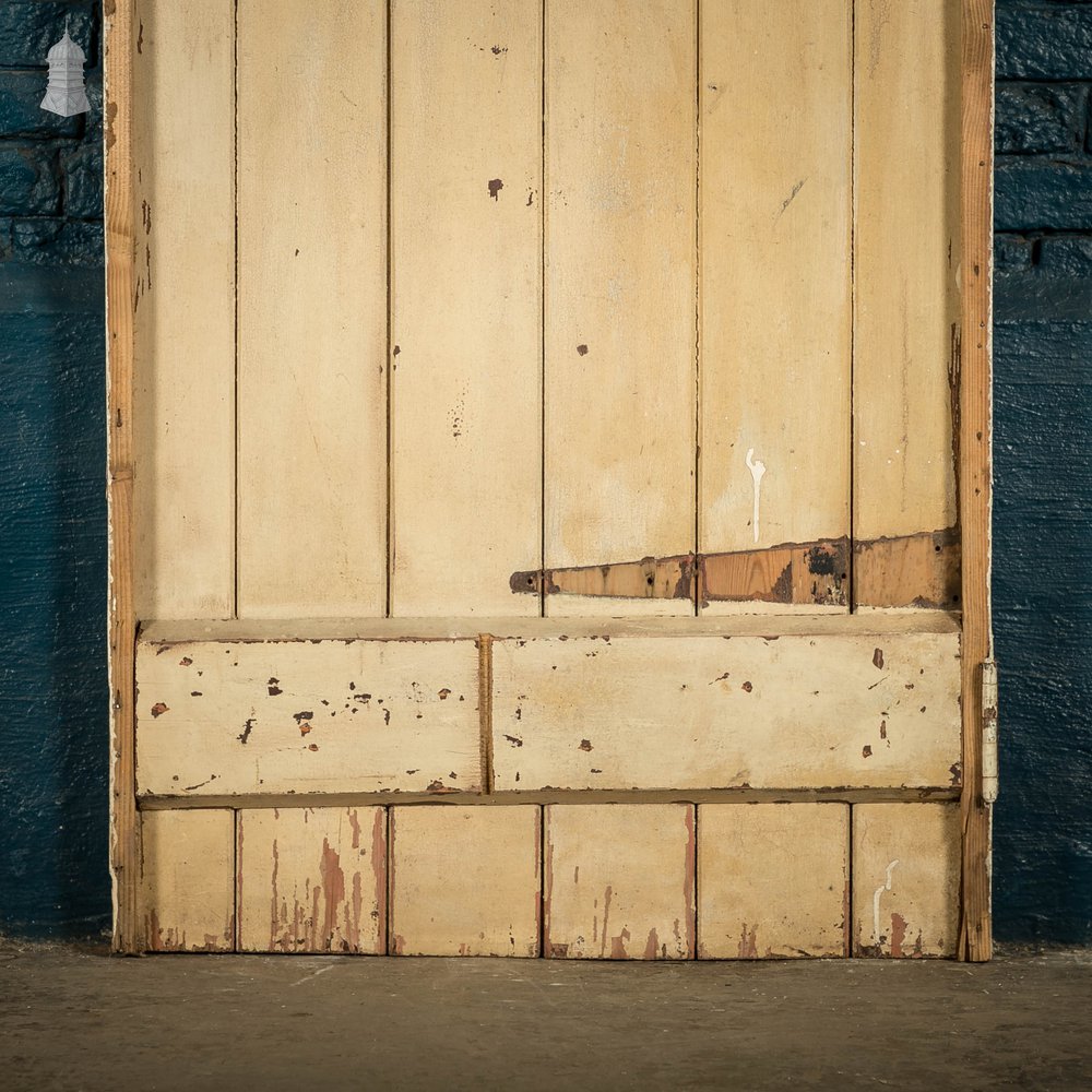 Plank & Ledge Door, Red Painted Pine