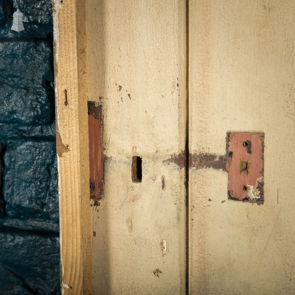 Plank & Ledge Door, Red Painted Pine