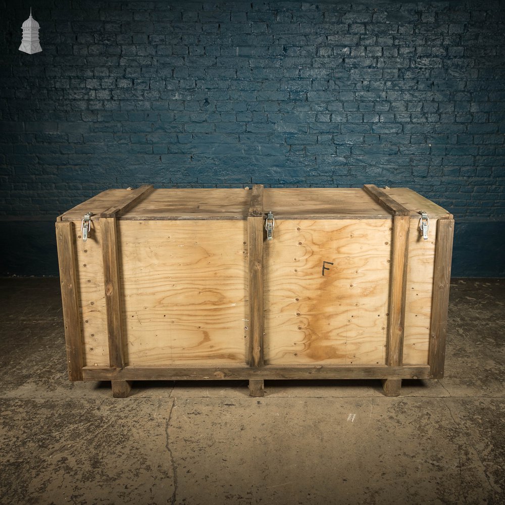 Military Shipping Crates, Pair of Wooden Aircraft Part Shipping Boxes Reclaimed from a Norfolk RAF Base