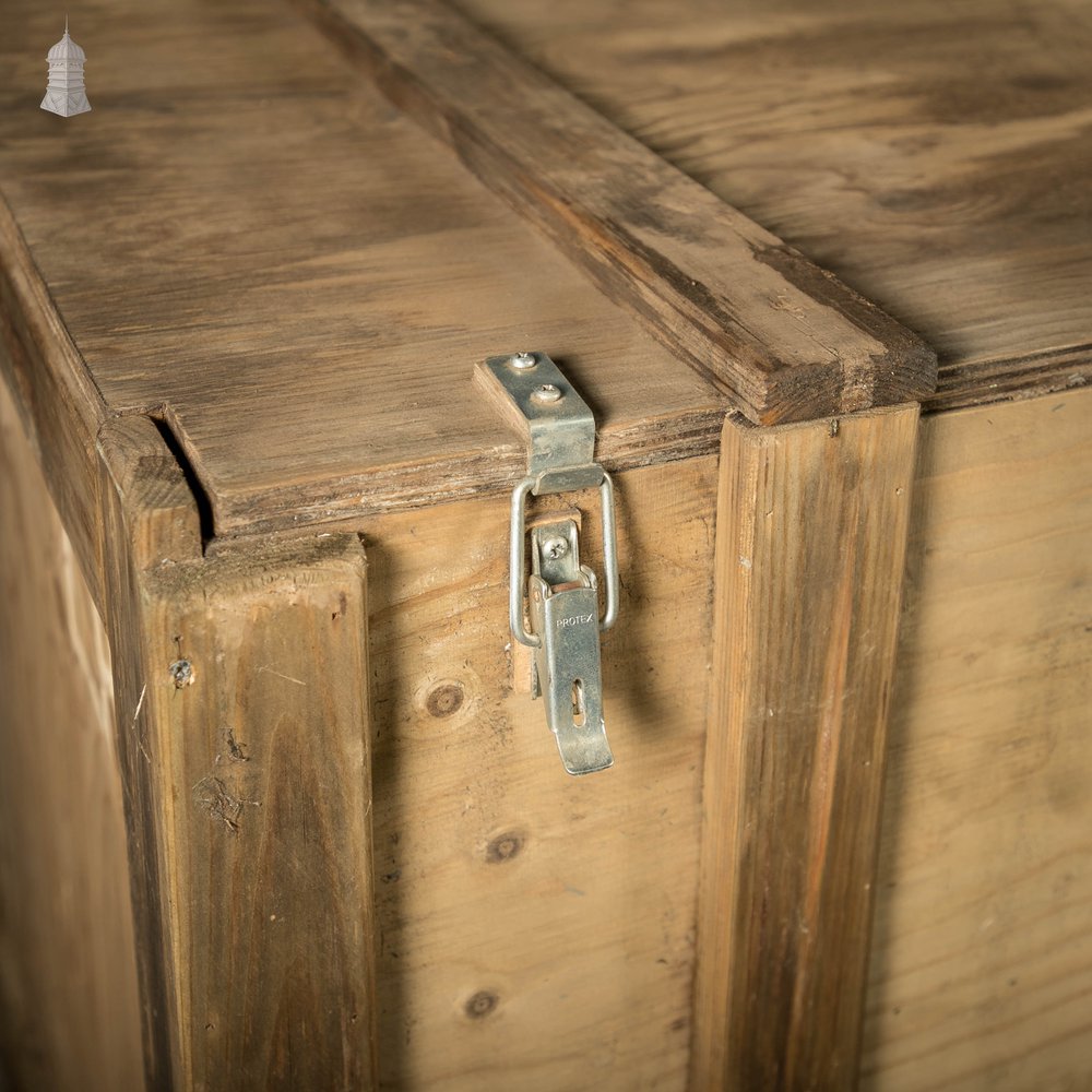 Military Shipping Crates, Pair of Wooden Aircraft Part Shipping Boxes Reclaimed from a Norfolk RAF Base