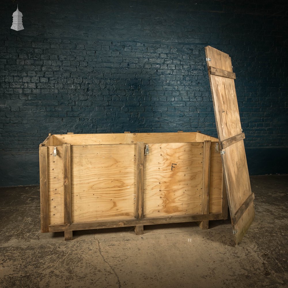 Military Shipping Crates, Pair of Wooden Aircraft Part Shipping Boxes Reclaimed from a Norfolk RAF Base