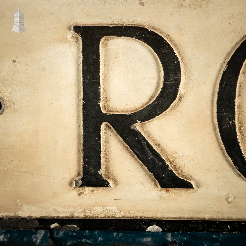 ROUEN ROAD Street Sign, Reclaimed Norwich City Street Name Plate