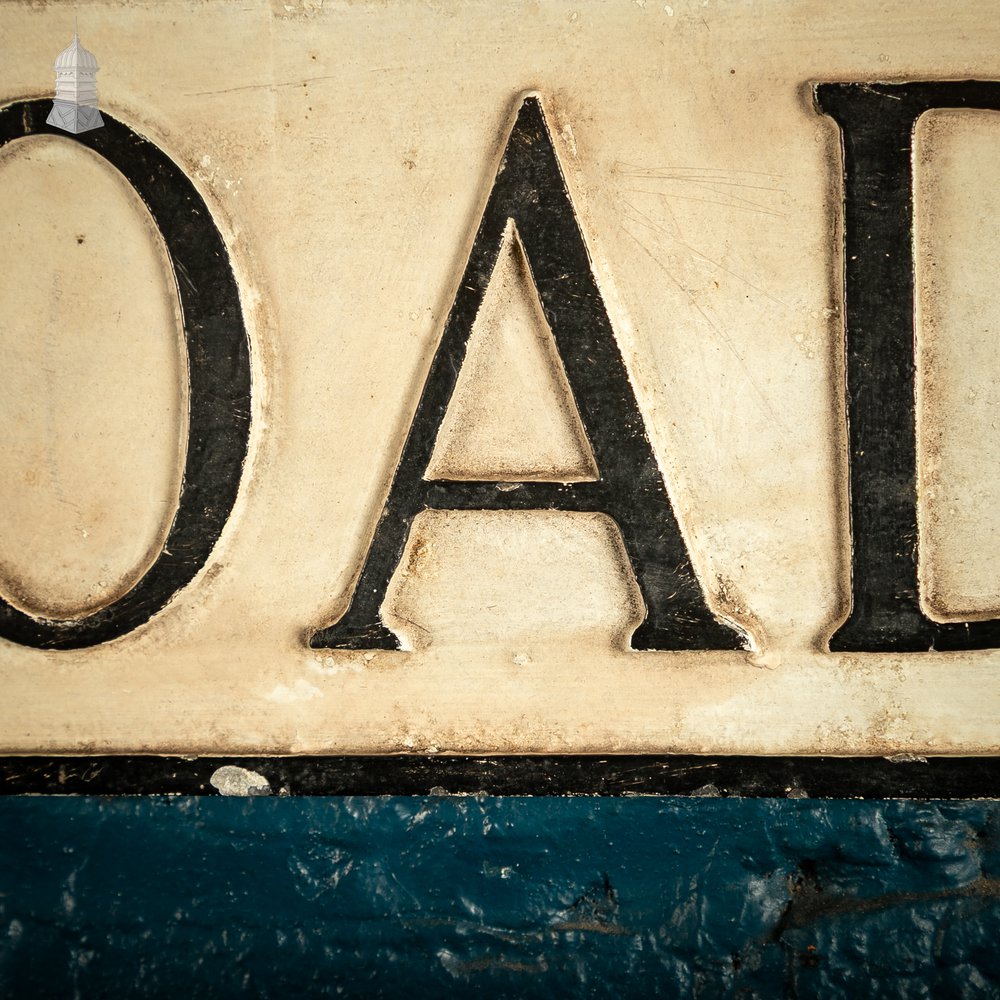 ROUEN ROAD Street Sign, Reclaimed Norwich City Street Name Plate