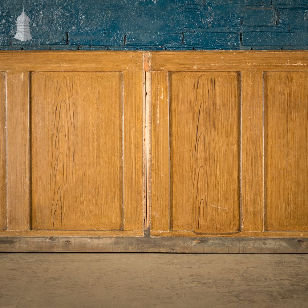 Pine Panelling,  Faux Woodgrain, 2 Panel - A Run of 22M
