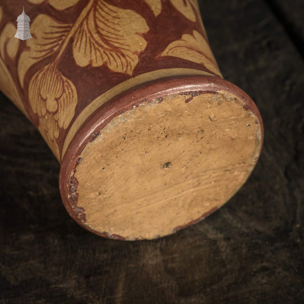 Vase, Penwork Floral Pattern